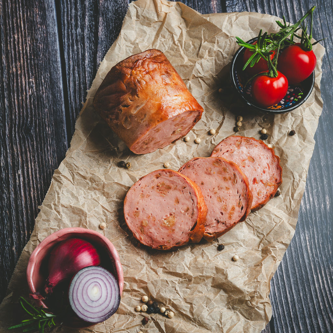 Wilder Fleischkäse Zwiebel