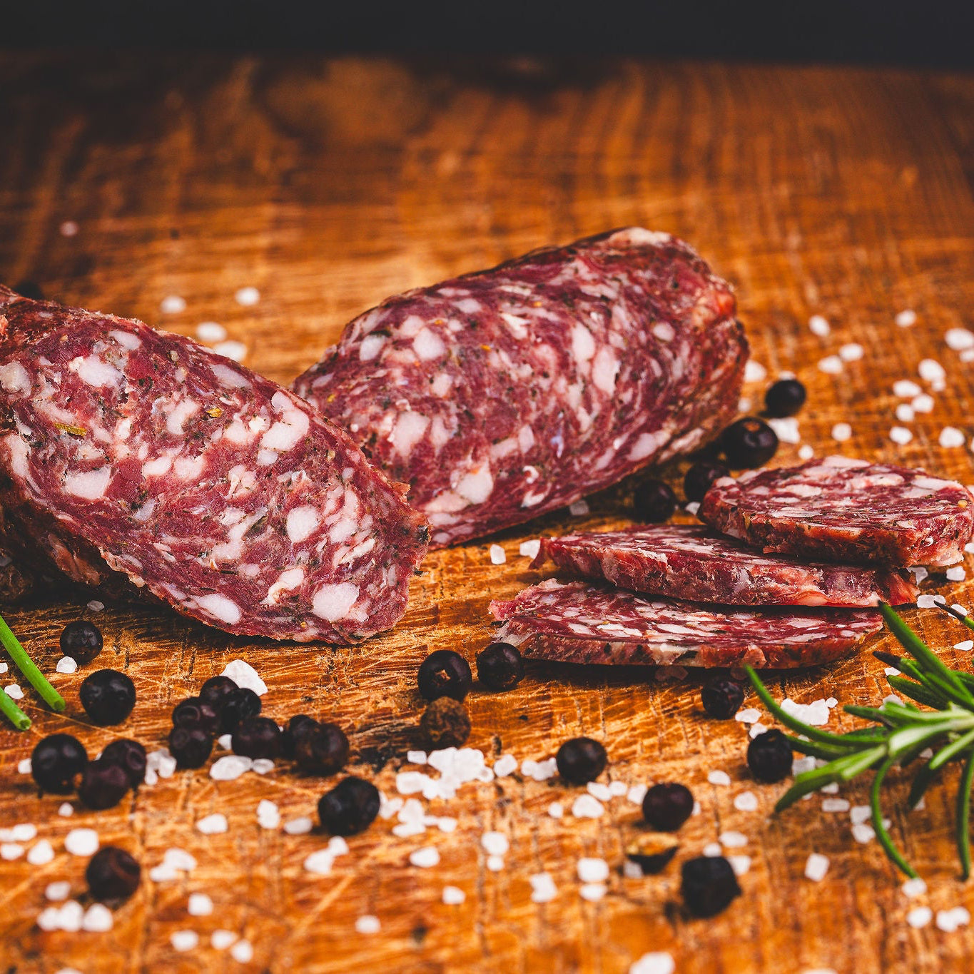 Schafsalami mit Knoblauch