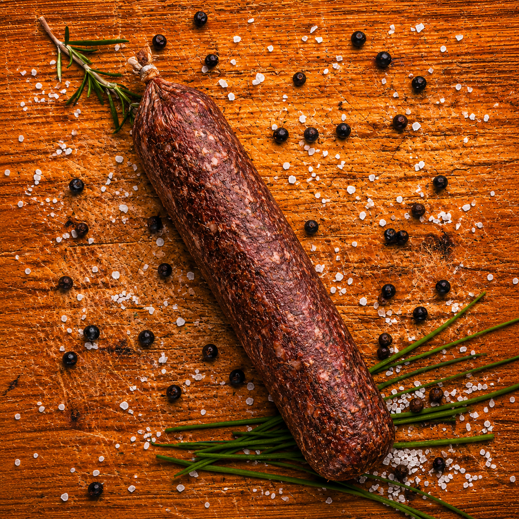 Rehsalami mit Bergkräutern